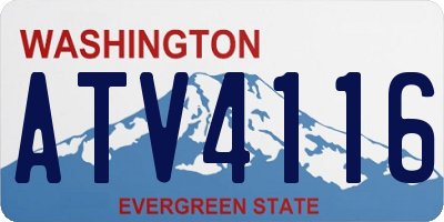 WA license plate ATV4116