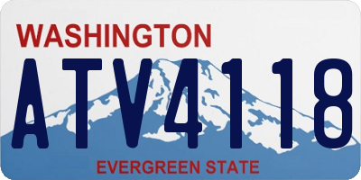 WA license plate ATV4118