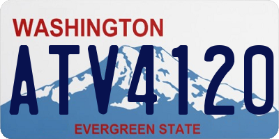 WA license plate ATV4120