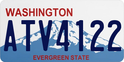 WA license plate ATV4122