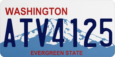 WA license plate ATV4125