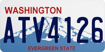 WA license plate ATV4126