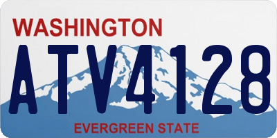 WA license plate ATV4128
