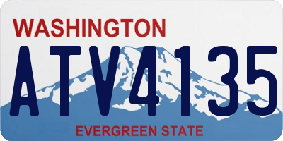 WA license plate ATV4135