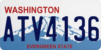 WA license plate ATV4136