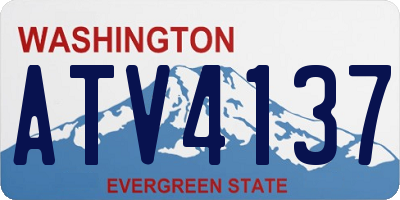 WA license plate ATV4137