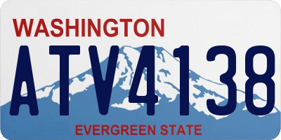 WA license plate ATV4138