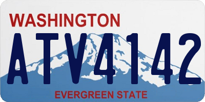 WA license plate ATV4142