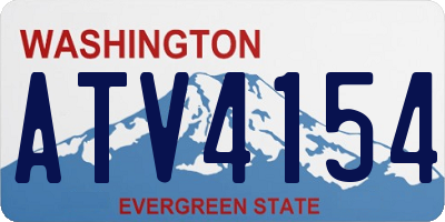 WA license plate ATV4154