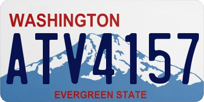 WA license plate ATV4157