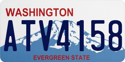 WA license plate ATV4158