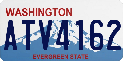 WA license plate ATV4162