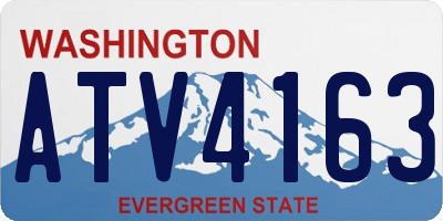 WA license plate ATV4163