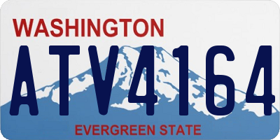 WA license plate ATV4164