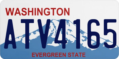 WA license plate ATV4165