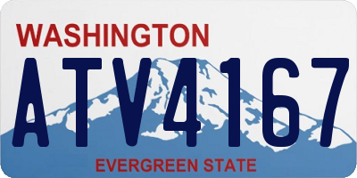 WA license plate ATV4167