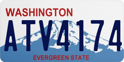 WA license plate ATV4174