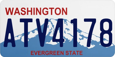 WA license plate ATV4178