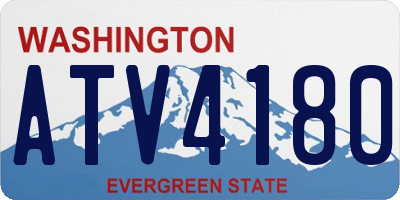 WA license plate ATV4180