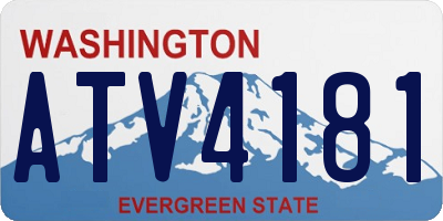 WA license plate ATV4181