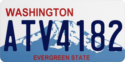 WA license plate ATV4182