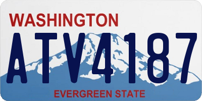 WA license plate ATV4187