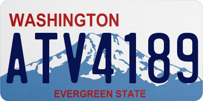 WA license plate ATV4189