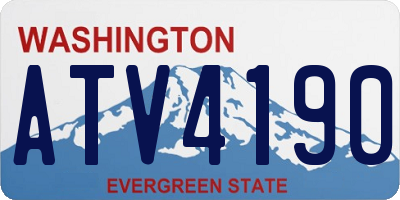 WA license plate ATV4190
