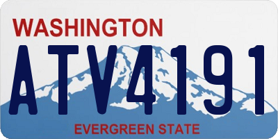 WA license plate ATV4191