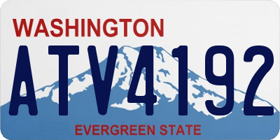 WA license plate ATV4192