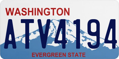 WA license plate ATV4194