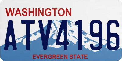 WA license plate ATV4196