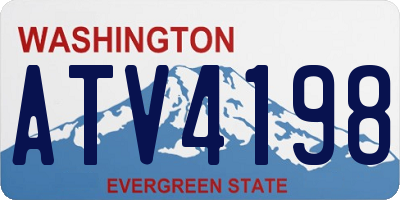 WA license plate ATV4198
