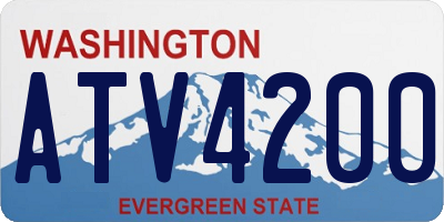 WA license plate ATV4200
