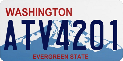 WA license plate ATV4201