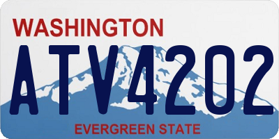 WA license plate ATV4202