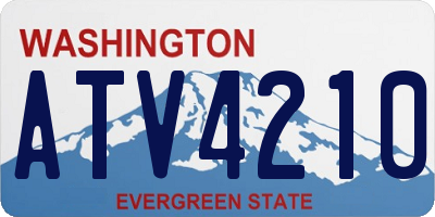 WA license plate ATV4210