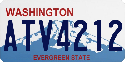 WA license plate ATV4212