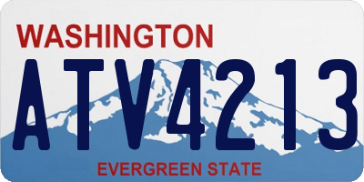 WA license plate ATV4213
