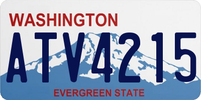 WA license plate ATV4215