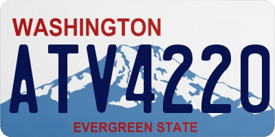 WA license plate ATV4220