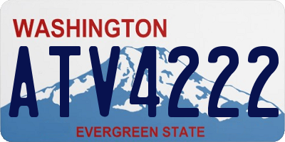 WA license plate ATV4222