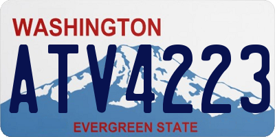WA license plate ATV4223