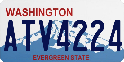 WA license plate ATV4224