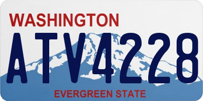 WA license plate ATV4228