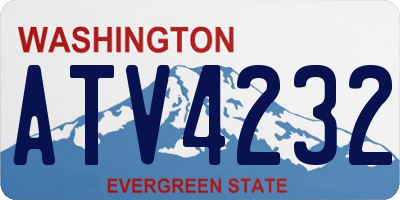 WA license plate ATV4232
