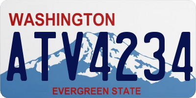 WA license plate ATV4234