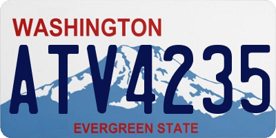 WA license plate ATV4235