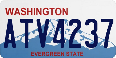 WA license plate ATV4237
