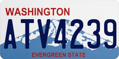 WA license plate ATV4239